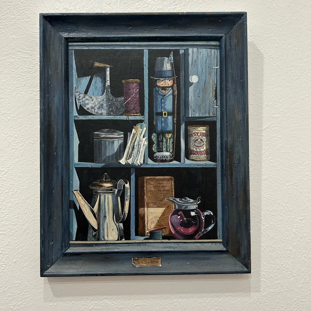 Rustic Blue Framed Wall Art